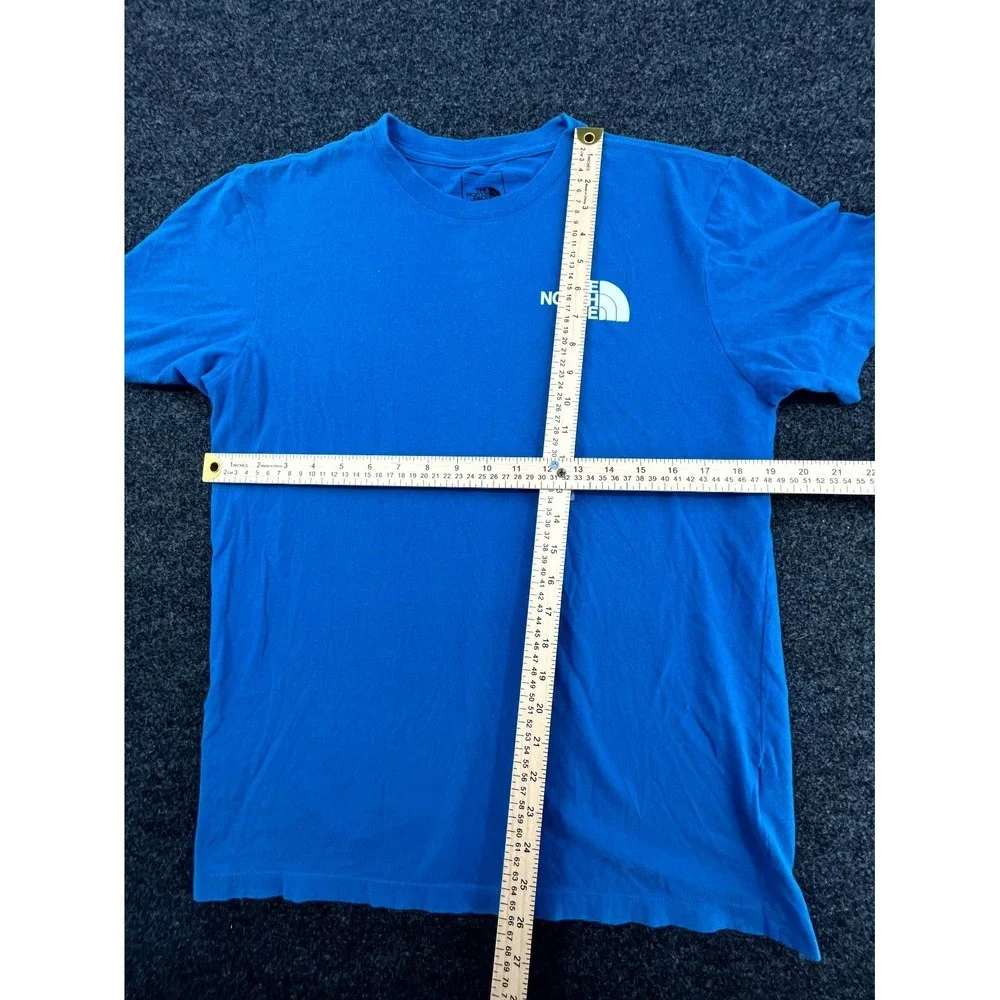 The North Face T-Shirt Mens Medium Blue Cotton Short Sleeve Crew Neck Pullover